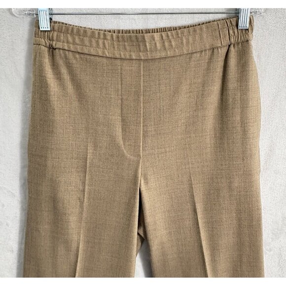 COS Women Wool Blend Pants Sz 28 Tan Elastic Drawstring Waist Wide Leg 2-28 - Picture 3 of 13